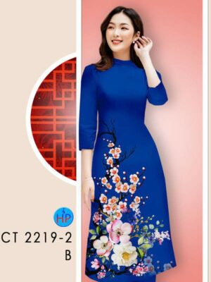 Vải Áo Dài Hoa In 3D AD CT2219