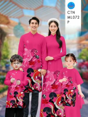 Vải Áo Dài Gia Đình Cá Chép AD CTNML072