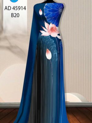 Vải Áo Dài Hoa Sen AD 45914