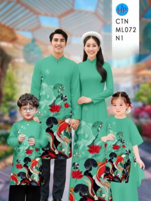 Vải Áo Dài Gia Đình Cá Chép AD CTNML072