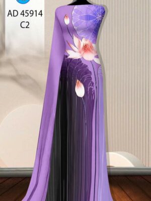 Vải Áo Dài Hoa Sen AD 45914