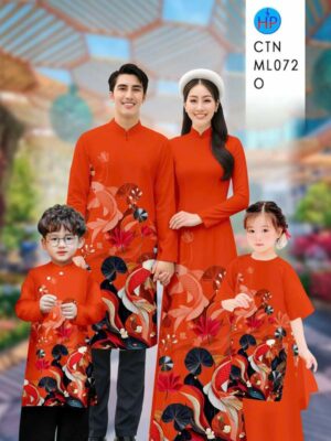 Vải Áo Dài Gia Đình Cá Chép AD CTNML072
