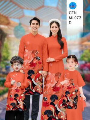 Vải Áo Dài Gia Đình Cá Chép AD CTNML072