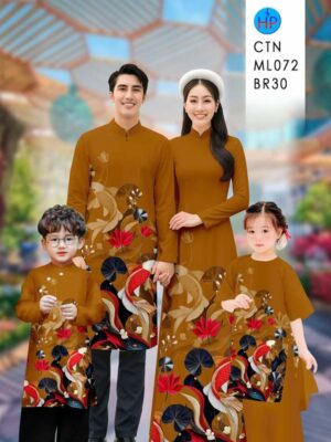 Vải Áo Dài Gia Đình Cá Chép AD CTNML072