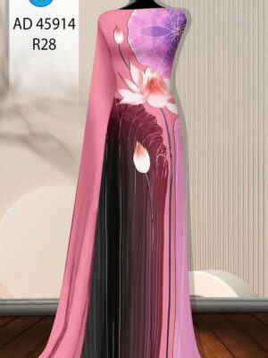 Vải Áo Dài Hoa Sen AD 45914