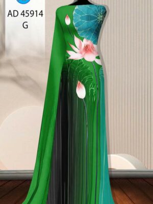 Vải Áo Dài Hoa Sen AD 45914