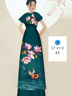 Vải Áo Dài Hoa In 3D AD CT4110