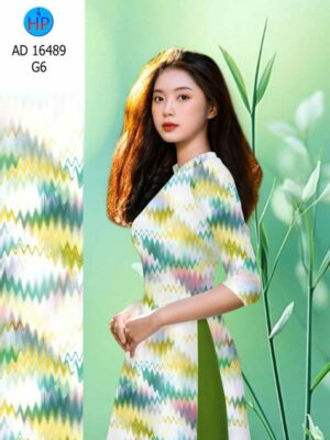 Vải Áo Dài Hoa Văn AD 16489