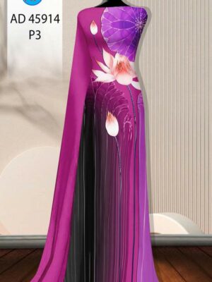 Vải Áo Dài Hoa Sen AD 45914