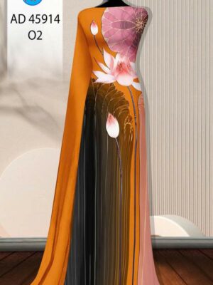 Vải Áo Dài Hoa Sen AD 45914