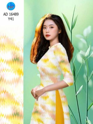 Vải Áo Dài Hoa Văn AD 16489