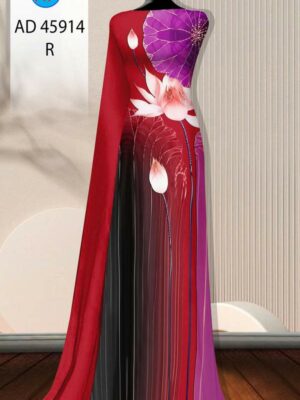 Vải Áo Dài Hoa Sen AD 45914