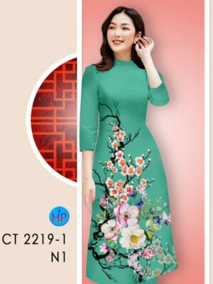 Vải Áo Dài Hoa In 3D AD CT2219