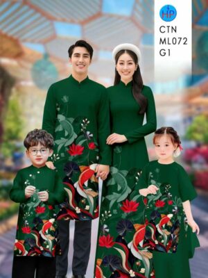 Vải Áo Dài Gia Đình Cá Chép AD CTNML072