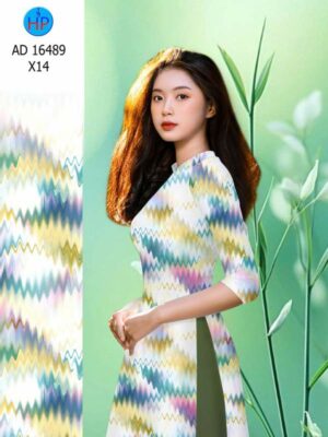 Vải Áo Dài Hoa Văn AD 16489
