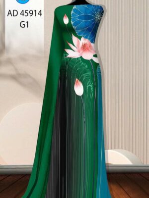 Vải Áo Dài Hoa Sen AD 45914