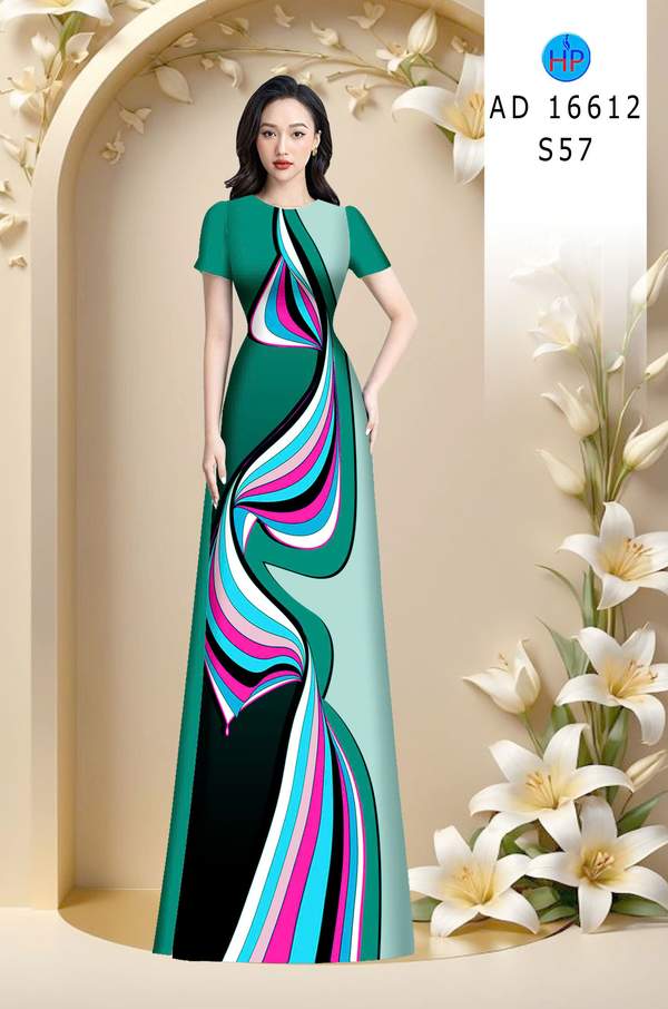 Vải Áo Dài Hoa Văn AD 16612