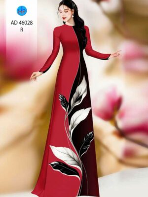 Vải Áo Dài Hoa In 3D AD 46028