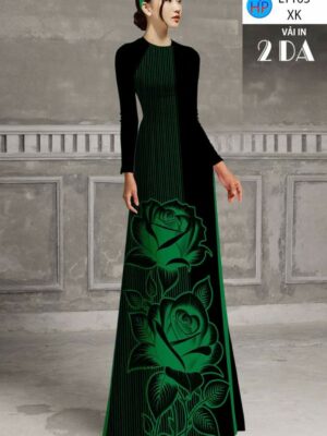 Vải Áo Dài Hoa Hồng AD LY163