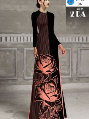 Vải Áo Dài Hoa Hồng AD LY163