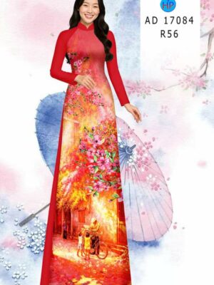 Vải Áo Dài Phong Cảnh AD 17084-1