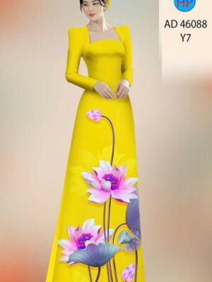 Vải Áo Dài Hoa Sen AD 46088