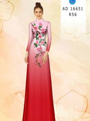 Vải Áo Dài Hoa In 3D AD 16651