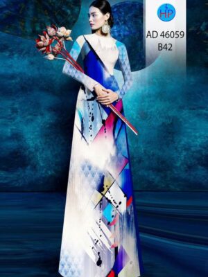 Vải Áo Dài Hoa Văn AD 46059