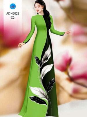 Vải Áo Dài Hoa In 3D AD 46028
