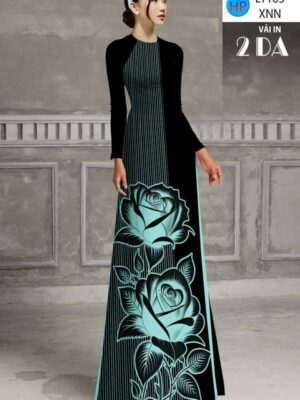 Vải Áo Dài Hoa Hồng AD LY163