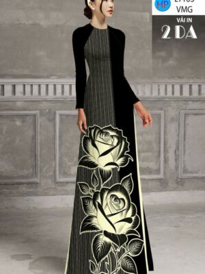 Vải Áo Dài Hoa Hồng AD LY163