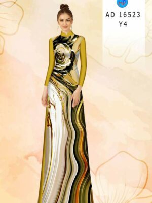 Vải Áo Dài Hoa Hồng AD 16523