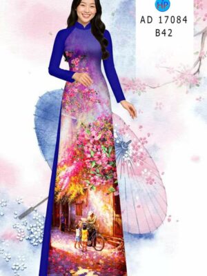 Vải Áo Dài Phong Cảnh AD 17084-1