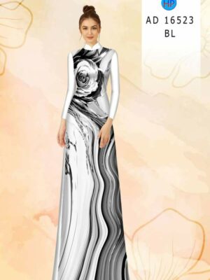 Vải Áo Dài Hoa Hồng AD 16523