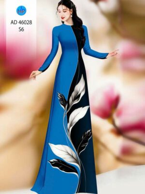 Vải Áo Dài Hoa In 3D AD 46028