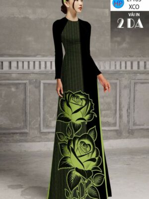 Vải Áo Dài Hoa Hồng AD LY163