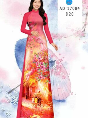 Vải Áo Dài Phong Cảnh AD 17084-1