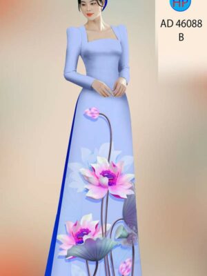 Vải Áo Dài Hoa Sen AD 46088
