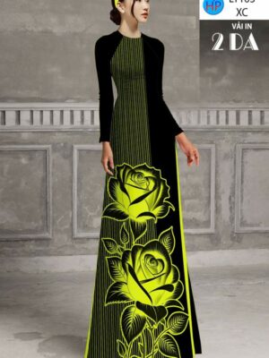 Vải Áo Dài Hoa Hồng AD LY163