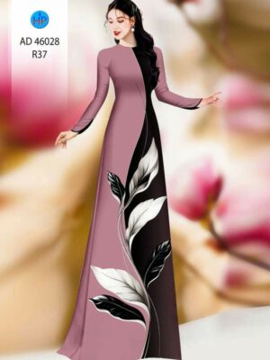 Vải Áo Dài Hoa In 3D AD 46028