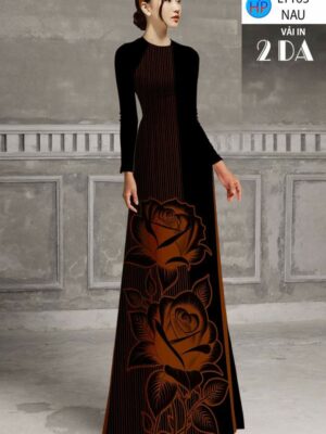 Vải Áo Dài Hoa Hồng AD LY163