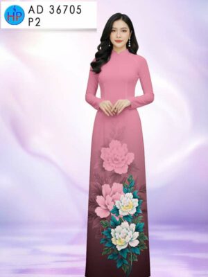 Vải Áo Dài Hoa In 3D AD 36705