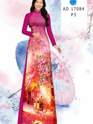 Vải Áo Dài Phong Cảnh AD 17084-1