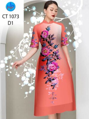 Vải Áo Dài Hoa In 3D AD CT1073