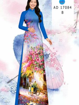 Vải Áo Dài Phong Cảnh AD 17084-1