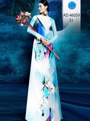 Vải Áo Dài Hoa Văn AD 46059