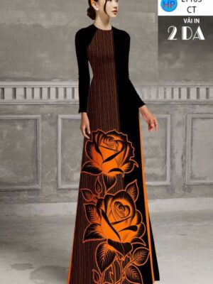 Vải Áo Dài Hoa Hồng AD LY163