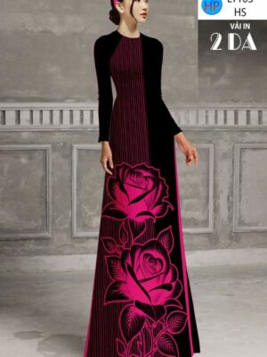 Vải Áo Dài Hoa Hồng AD LY163