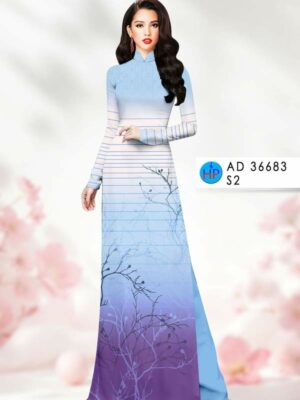 Vải Áo Dài Hoa in 3D AD 36683