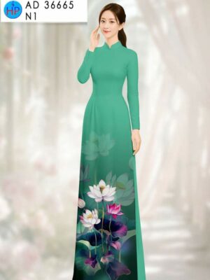 Vải Áo Dài Hoa Sen AD 36665